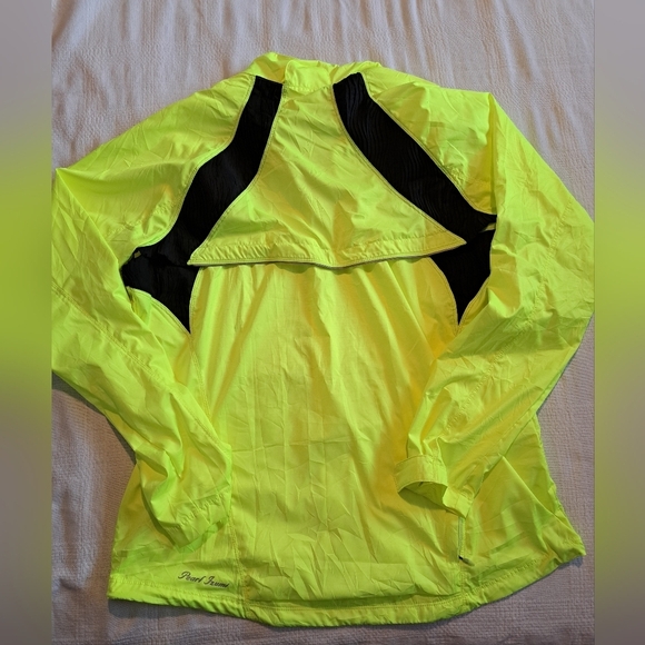 Pearl Izumi Elite Barrier womens size XL convertible jacket vest neon yellow EUC - Picture 12 of 13